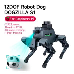 robot cuadrúpedo perro biónico 12dof ai modelo ros2 raspberry pi 5 chasis aleación de aluminio cámara hd, programación python