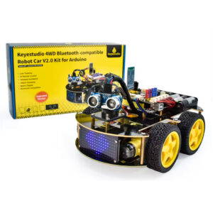 kit robot 4wd multi bt coche inteligente arduino v2.0 con pantalla led edu/programación robot diy keyestudio