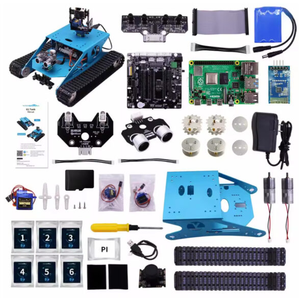 kit robot tanque inteligente con raspberry pi 4b set electrónico programable compatible con arduino