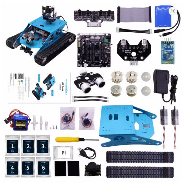 kit robot tanque inteligente con raspberry pi 4b set electrónico programable compatible con arduino