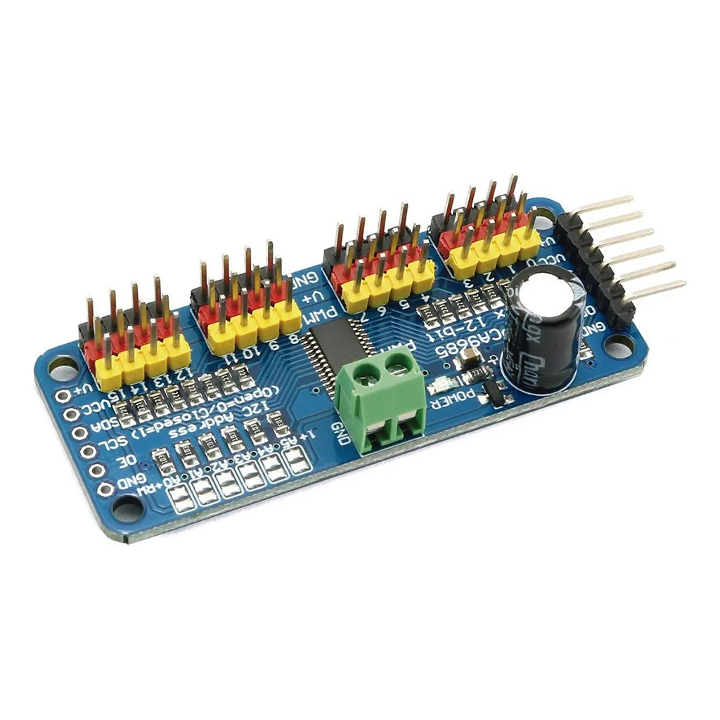Controlador Servos 16 Canales Pca9685 Pwm Arduino Compatible