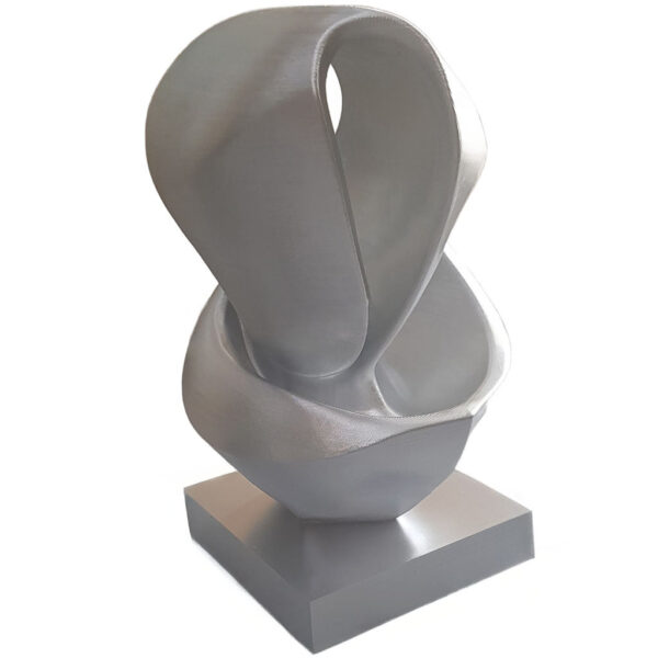 escultura abstracta "vuelo" profundidad visual