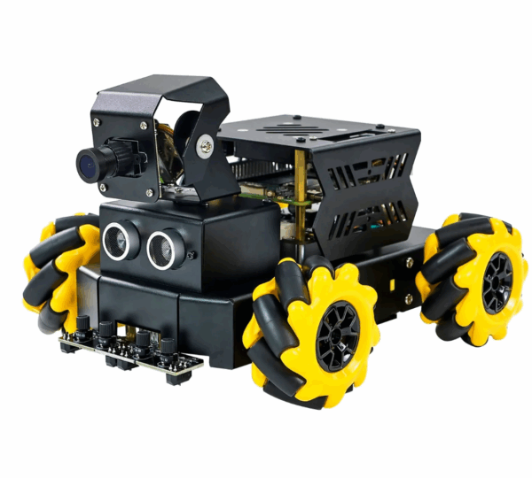 raspbot v2 ai robot car kit con raspberry pi 5, proyecto educativo ros2 humble programación python