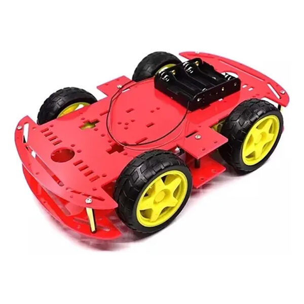 Kit Chasis Auto Robot Smart Car 4 Motores con Ruedas - Image 3