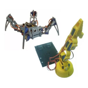 Kit Robot Cuadrúpedo, Mini Brazo Robótico con Arduino, Sistemsoft