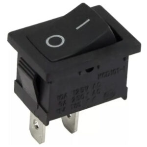 Llave Tecla Kcd1-101 Rocker 6a Negra 2 Pin Recta On-off