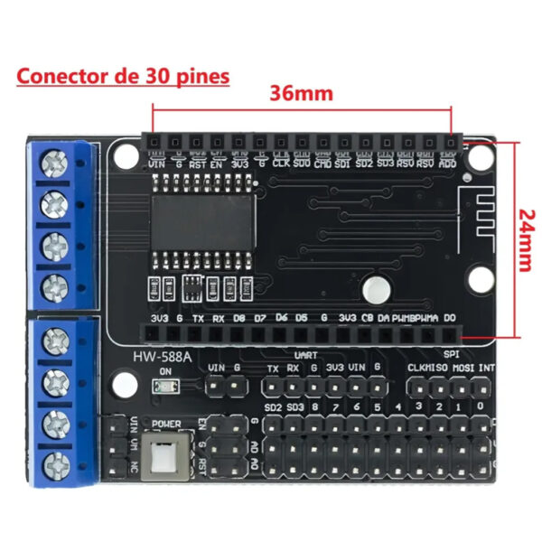 Modulo Expansión Nodemcu L293d Lua Motor Driver Para Esp8266 - Image 4