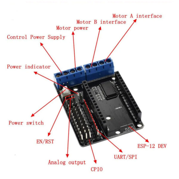 Modulo Expansión Nodemcu L293d Lua Motor Driver Para Esp8266 - Image 5