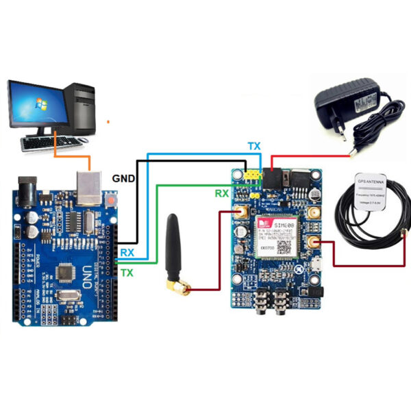 Módulo Gsm Gprs Gps Bluetooth Con Sim808 con Antenas - Compatible Arduino - Image 4