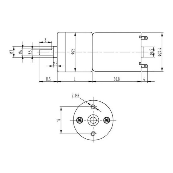 Motor Con Caja Reductora Jga25-370 Dc 6v 300rpm - Image 6