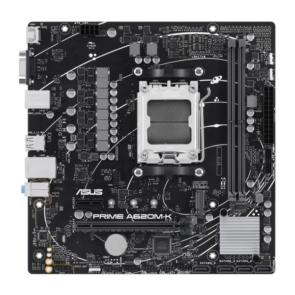 placa madre asus prime a620m k micro atx, ddr5, pcie 4.0 socket amd am5