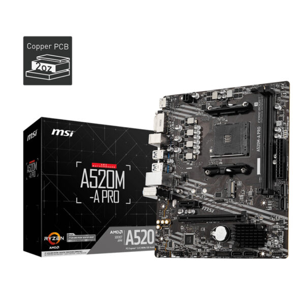 placa madre msi a520m a pro am4 ddr4 bulk m atx