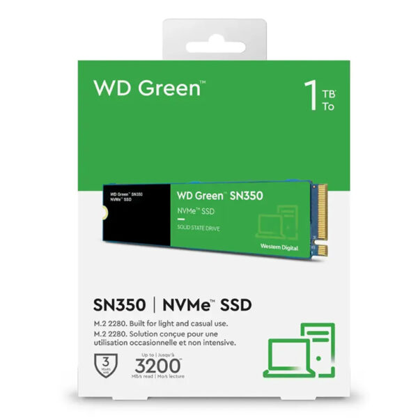 memoria ssd m.2 nvme 1tb wd green sn350