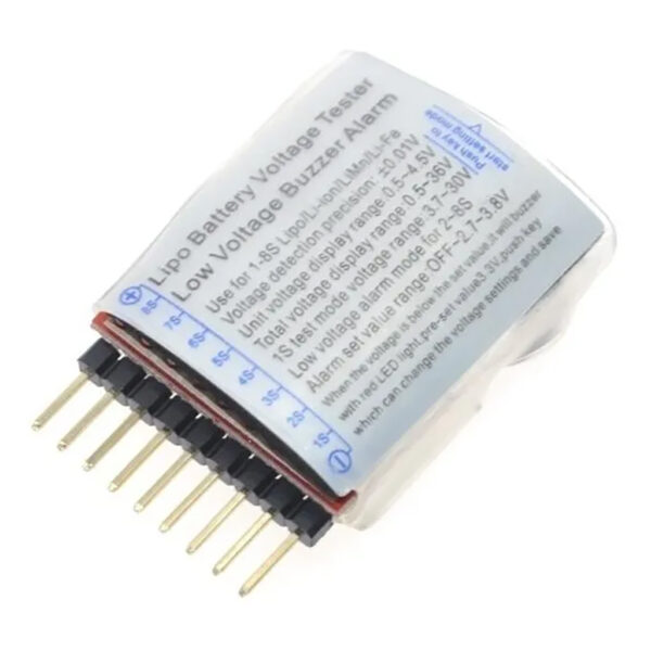 Voltímetro Buzzer Aviso Baja Tensión Batería Li-Po 1s 8s - Image 4