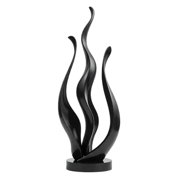 Ascensión En La Oscuridad: Escultura Abstracta Llama