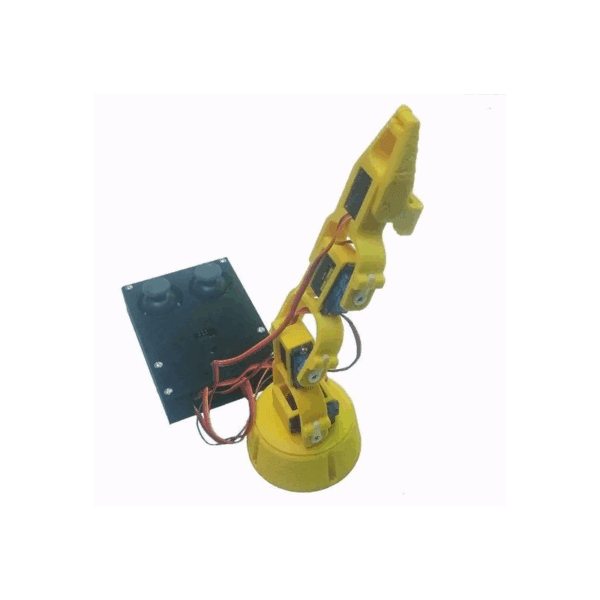 brazo robot educativo 5 dof kit arduino con caja de control dual joystick