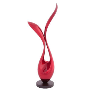 escultura abstracta danza carmes elegancia en rojo brillante
