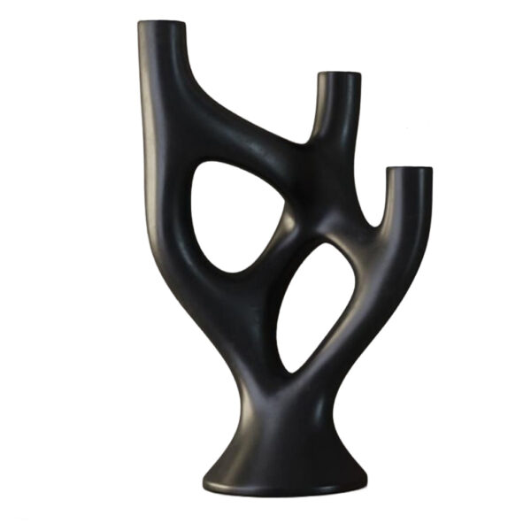 escultura abstracta races pieza decorativa moderna candelabro