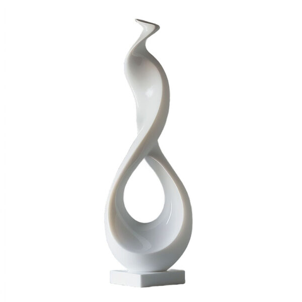 escultura moderna infinito blanco elegancia minimalista para tu espacio