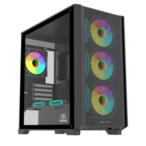 gabinete arkham lotor 6fan argb atx