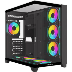 gabinete arkham minor bk 7fan argb atx