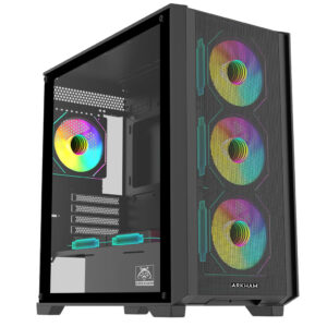 gabinete arkham pygma 6fan argb e atx