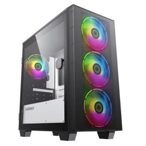 gabinete gamemax aero mini 4fan argb m atx
