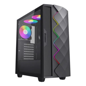 gabinete gamemax diamond cp bk 4fan argb atx