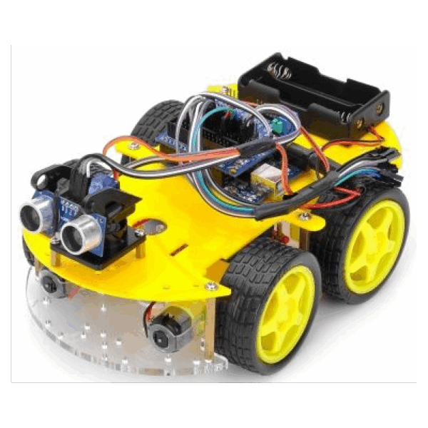 kit robot 4 ruedas motoreductor dc 6v, robótica arduino educacional