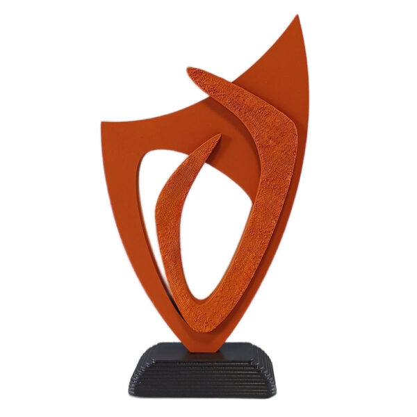Vibrante Energía: Escultura Abstracta Ámbar