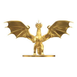Escultura Dragon Con Alas Abiertas