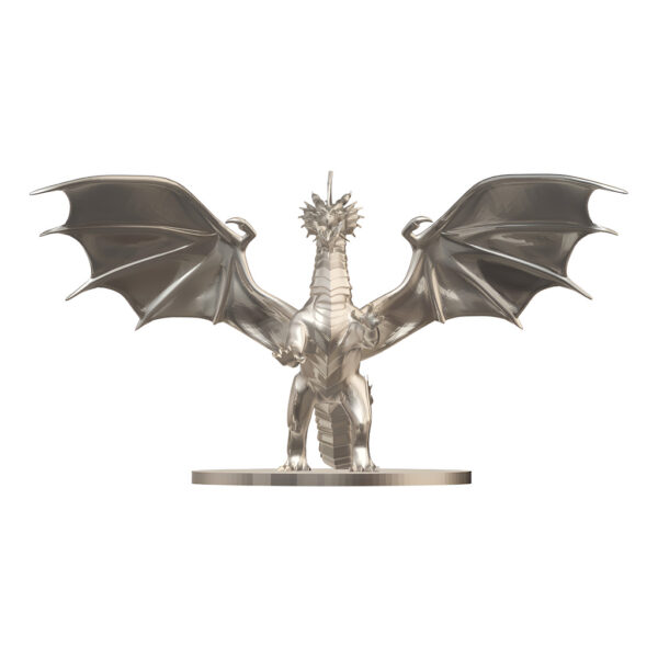 Escultura Dragon Con Alas Abiertas - Image 2