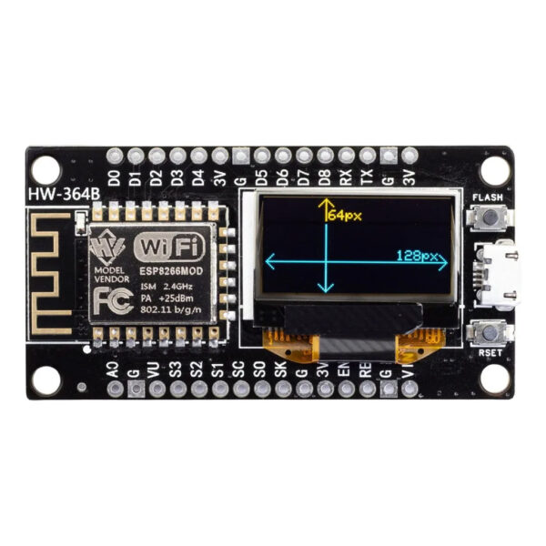 Placa Nodemcu V3 Wifi Esp8266-12f Ch340 Con Display Oled 0,96 - Image 7