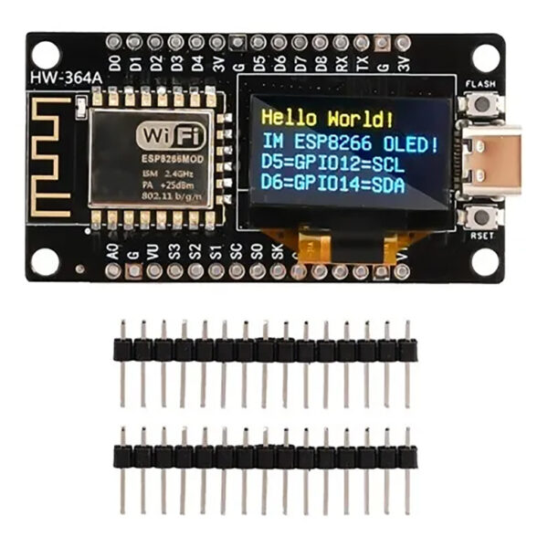 Placa Nodemcu V3 Wifi Esp8266-12f Ch340 Con Display Oled 0,96 - Image 2