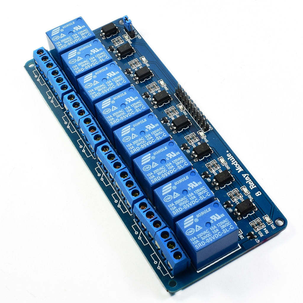 Modulo Relay 8 Canales Optoacoplado P/ Arduino Raspberry Pic