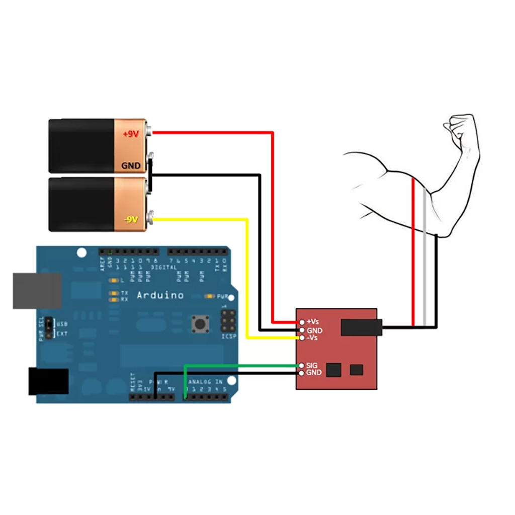 Modulo Sensor Electro muscular Emg V3 3x Electrodos Arduino - Image 2