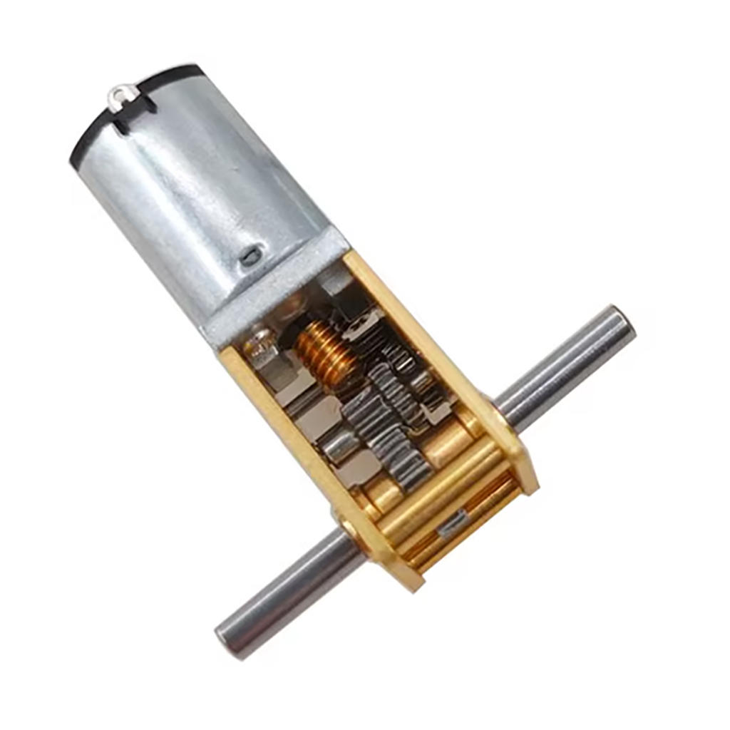 Mini Motor 200rpm Eje Dual Engranaje Helicoidal Autoblocante